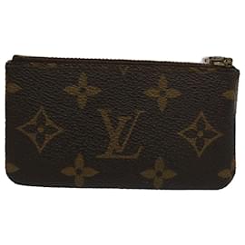 Louis Vuitton-Bolsa Moeda M LOUIS VUITTON Monograma Pochette Cles M62650 Autenticação de LV 61298-Monograma