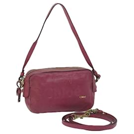 Chloé-Chloe Shoulder Bag Leather Pink 01 12 51 65 5955 Auth ar11011-Pink