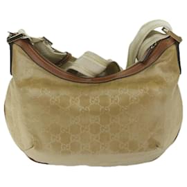 Gucci-GUCCI GG Canvas Shoulder Bag Beige 181092 auth 61091-Beige