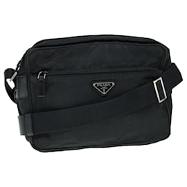 Prada-PRADA Shoulder Bag Nylon Black Auth yk9558-Black