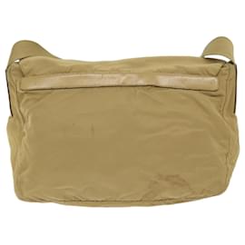 Prada-PRADA Shoulder Bag Nylon Beige Auth 61256-Beige