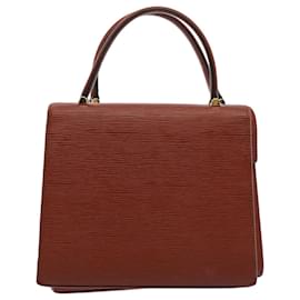 Louis Vuitton-LOUIS VUITTON Epi Malesherbes Hand Bag Brown M52373 LV Auth ep2524-Brown