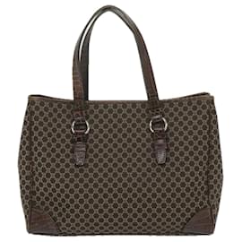 Céline-CELINE Macadam Canvas Tote Bag Brown Auth ep2511-Brown