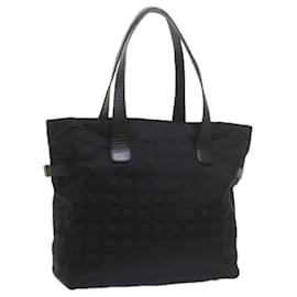 Chanel-CHANEL New Travel Line Tote Bag Nylon Black CC Auth ki3844-Black