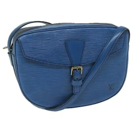 Louis Vuitton-LOUIS VUITTON Epi June Feuille Umhängetasche Blau M52155 LV Auth 60732-Blau