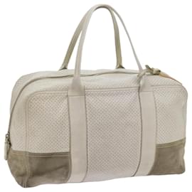 Prada-PRADA Sports Boston Bag Leather White Auth ar10992b-White