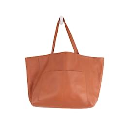 SéZane-Leather Cerf Tote-Brown
