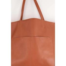 SéZane-Leather Cerf Tote-Brown