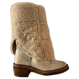 Maison Martin Margiela botas de tornozelo Creme
