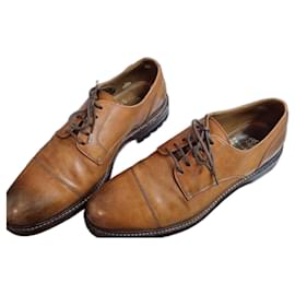 Brunello Cucinelli-Zapato clásico con cordones para hombre.-Marrón claro
