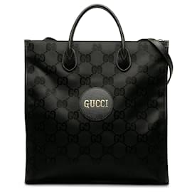 Gucci-Gucci Black GG Econyl Off The Grid Convertible Tote-Black