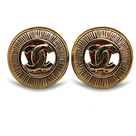 Chanel-Pendientes de clip Chanel Gold CC-Dorado