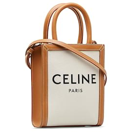 Céline-Celine White Mini Vertical Cabas-White,Other