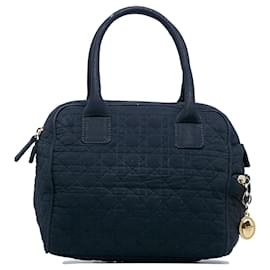Dior-Dior Blue Cannage Nylon Handbag-Blue