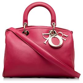 Dior-Dior Pink Leather Satchel-Pink