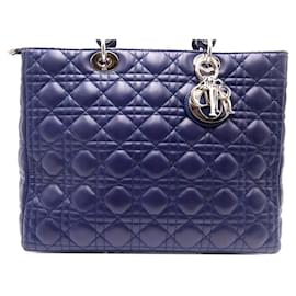 Christian Dior-Dior Lady Dior 7 blue leather-Blue