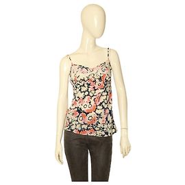 Paul & Joe Top Cami de seda multicolor floral sem mangas Multicor