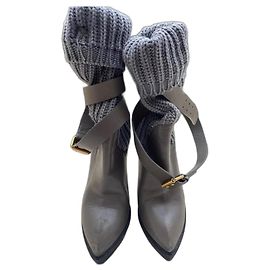 Botines Gucci de piel gris Gris