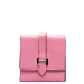 Hermès-Epsom Bearn Wallet-Pink