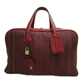 Hermès-Crinoline Leather Victoria 45-Red