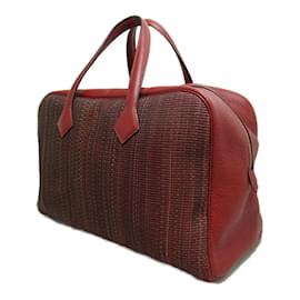 Hermès-Crinoline Leather Victoria 45-Red