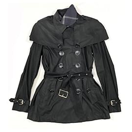 Burberry Brit-Trench Coats-Cinza antracite