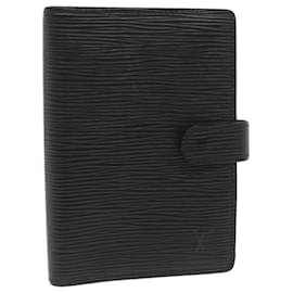 Louis Vuitton-LOUIS VUITTON Epi Agenda PM Tagesplaner Cover Schwarz R20052 LV Auth yk9865-Schwarz