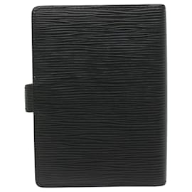 Louis Vuitton-LOUIS VUITTON Epi Agenda PM Day Planner Cover Black R20052 LV Auth yk9865-Black