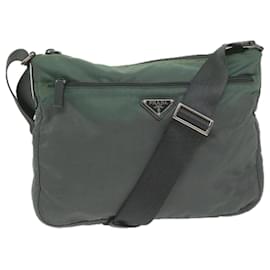 Prada-PRADA Shoulder Bag Nylon Khaki Auth 61409-Khaki