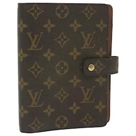 Louis Vuitton-LOUIS VUITTON Monogram Agenda MM Day Planner Cover R20105 LV Auth 61911-Monogram