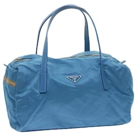 Prada-PRADA Hand Bag Nylon Blue Auth 61706-Blue