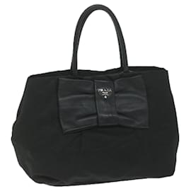 Prada-PRADA Hand Bag Nylon Black Auth ep2578-Black