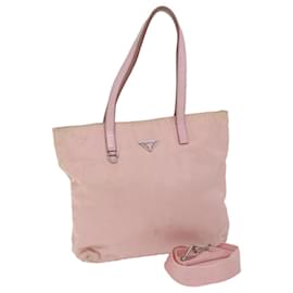 Prada-PRADA Tote Bag Nylon 2way Pink Auth 61897-Pink