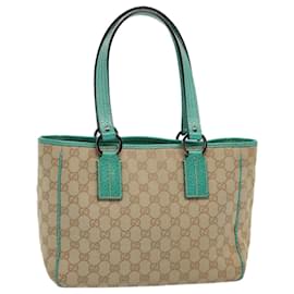 Gucci-GUCCI GG Lona Tote Bag Bege 113019 auth 61647-Bege