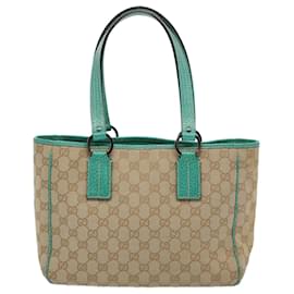 Gucci-GUCCI Sac cabas en toile GG Beige 113019 auth 61647-Beige