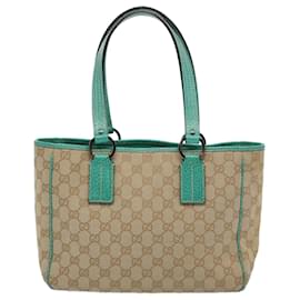 Gucci-GUCCI GG Lona Tote Bag Bege 113019 auth 61647-Bege