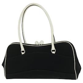 Prada-PRADA Shoulder Bag Canvas Black Auth ep2583-Black