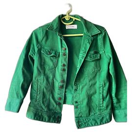Aquaverde Jeansjacke Hellgrün 3/4 Ärmel Hellgrün