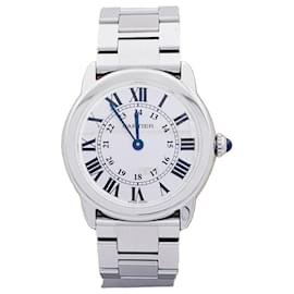Cartier-Cartier watch, "Solo Round", steel.-Other
