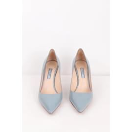 Prada-patent leather heels-Blue