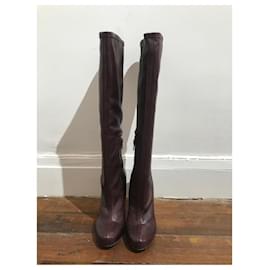 Chloé-CHLOE  Boots T.eu 37 leather-Dark red