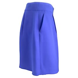 Autre Marque-Falda pantalón de crepé de seda azul cobalto Giorgio Armani-Azul