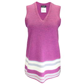 Autre Marque-Chanel Pink / Purple Knit Tunic Top-Pink