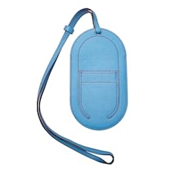 Hermès-Custodia per telefono Hermes Chevre In-The-Loop To Go blu GM-Blu