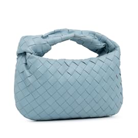 Bottega Veneta-Blue Bottega Veneta Mini Intrecciato Jodie Handbag-Blue