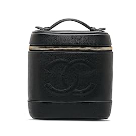 Chanel-Bolsa de vaidade Chanel CC Caviar preta-Preto