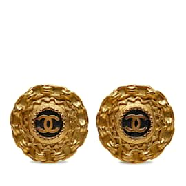 Chanel-Orecchini a clip CC Chanel in oro-D'oro