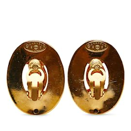 Chanel-Pendientes de clip Chanel CC dorados-Dorado