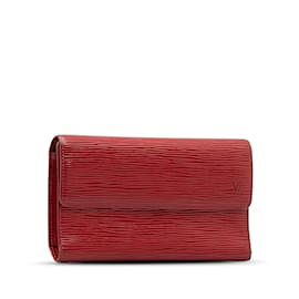 Louis Vuitton-Red Louis Vuitton Epi Sarah Long Wallet-Red
