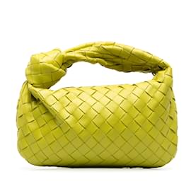 Bottega Veneta-Yellow Bottega Veneta Mini Intrecciato Jodie Handbag-Giallo